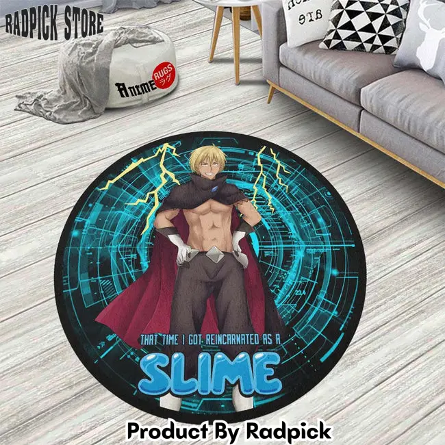 Veldora tempest round rug custom that time i got reincarnated as a slime anime circle carpet  rp0002665